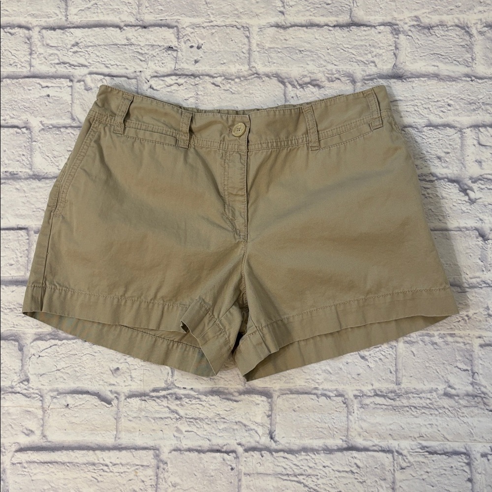 LOFT Original Khaki Chino Shorts Comfort Waistband Cotton 4 Inch Inseam Size 12